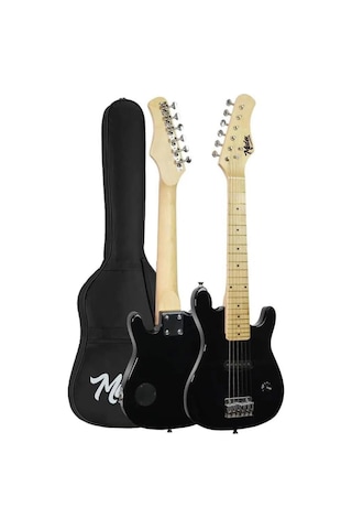 Midex Ceg-30bk 4-6 Yaş Çocuklar İçin Amfili Full 1/4 30 İnç Elektro Gitar Seti Full Black
