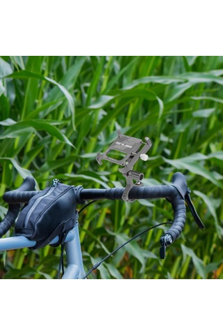 Homyl Spor Kameralar Için Bisiklet Telefon Tutucu Titanyum-rengi 8,5 Cm