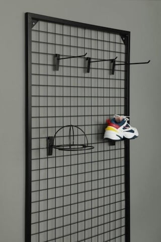 Rafburada Sık Telli Tel Raf - Tel Pano Stand, Duvar Askılığı 120x120 cm