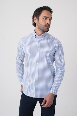 Bisse Regular Fit Pamuk Mavi Erkek Gömlek Gmeks4k242032 D35 Mavi