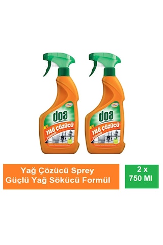 Doa Yağ Çözücü Sprey 750 Ml Vegan X 2 Adet 2'li Set