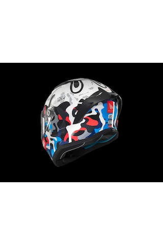 Mt Helmets Mt Stınger Yozu A7 Motosiklet Kaskı Mavi Beyaz