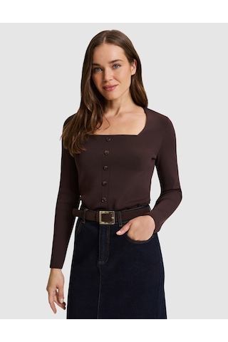 Pierre Cardin Kahverengi Slim Fit Kazak 50331266 Vr029