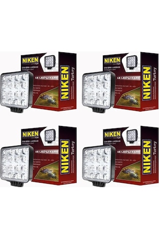Niken 16 Led Kare Off Road Sis Farı Çalışma Lambası 4 Adet 12-24v