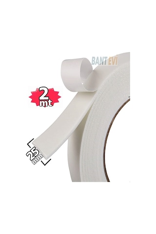 İz Bırakmayan Çift Taraflı Bant 25mmx2metre Leke Bırakmaz Bant
