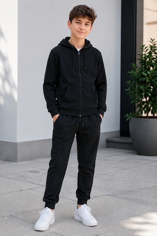 Beniizle Kapüşonlu Unisex Çocuk Eşofman Takımı Siyah