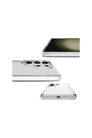 Samsung Galaxy S24 Ultra Uyumlu Kılıf Case, Transparent Smooth Hard Protective Cover