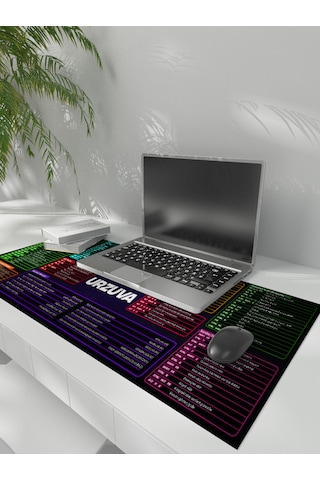 Mouse Pad Excel Kısayol Tuşları Mousepad Dikişli Kenar