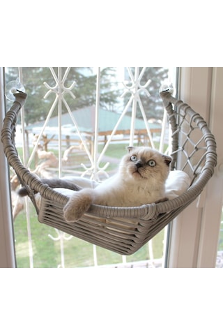 Homedora Harold Kedi Cam Yatağı & Cam Askılı Vantuzlu Kedi Yatağı