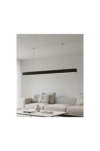 100cm Dekoratif Siyah Alüminyum Kasa Lineer Sarkıt Led Armatür - 6500k Beyaz Işık .