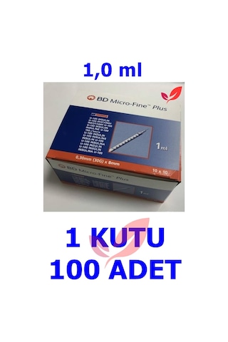 1.0 ML Bd Micro-Fine Plus İnsülin Enjektörü 100'Lu 1 Kutu