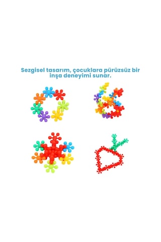 Yaratıcı Yapı Blokları Tak Çıkar Eğitici Oyuncak 5 Renk 120 Parça 3+ Yaş