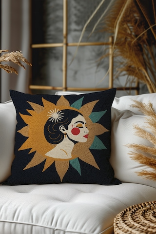 2 Li Nakış Desenli, Çift Taraflı Baskı, Kırlent Kılıfı Seti 18