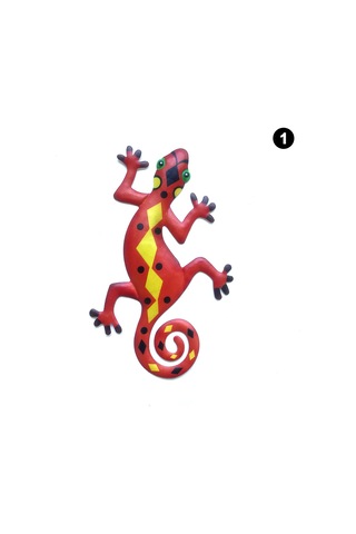 "canlı Metal Gecko Duvar Sanatı - Ev, Kafe Veya Bar Kapısı Asılı Süs İçin El İşi Kertenkele Dekoru" 4