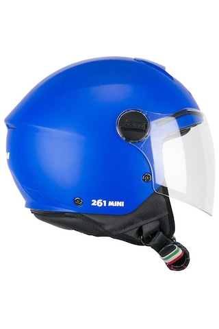 Cgm 261A Mini Çocuk Açık Motosiklet Kaskı Koyu Mavi