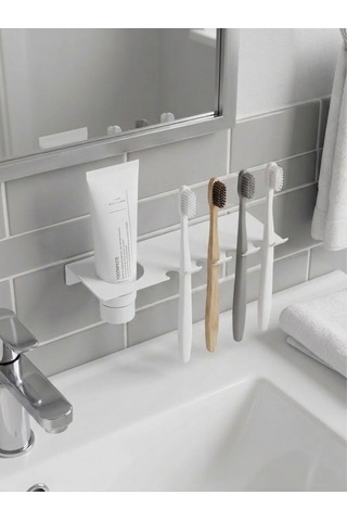 Metal Banyo Seti Mat Beyaz