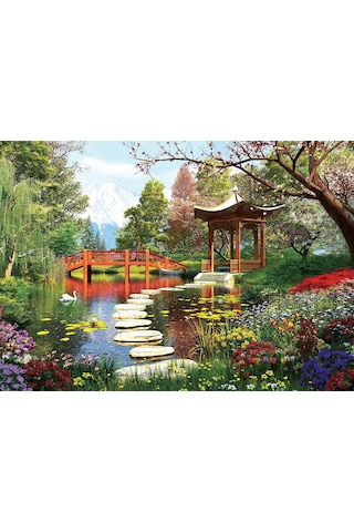 Yappuzz Çiçekli Göl 1000 Parça Puzzle