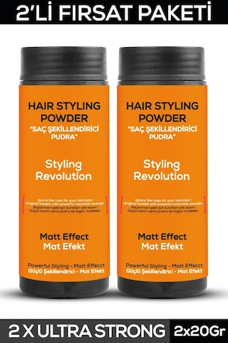 Fontenay Saç Şekillendirici Pudra Toz Wax Ultra Strong Turuncu 20gr X2 + Şekil Tarağı 3'lü Set