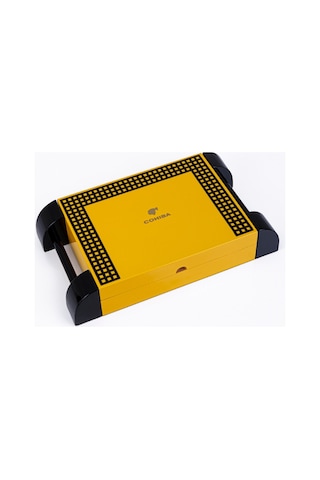 Cohiba Sarı Nokta Desenli Sedir Humidor Puro Kutusu