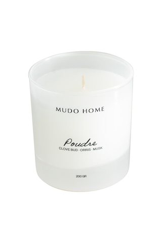 Mudo Home Dreamy Whıte Poudre Mum 200gr Beyaz