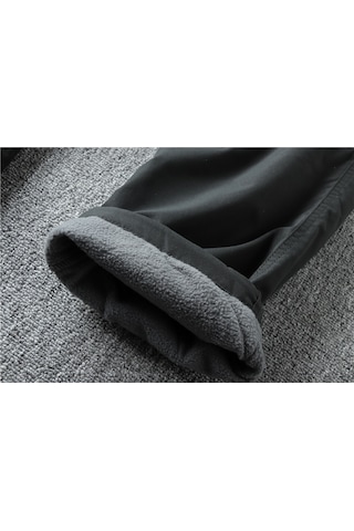 Snapbuy Su Ve Rüzgar Geçirmez,, İçi Polarlı, Çok Cepli Erkek Kışlık Outdoor Pantolon Koyu Gri