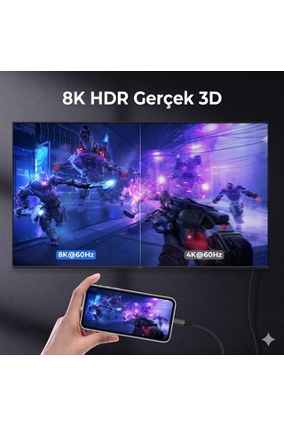 Hdmı To Type C 8k 1.8m 48 Gbps Standart