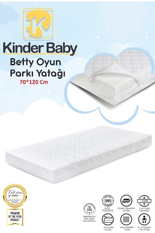 Betty Yıkanabilir Kılıflı Pamuk Oyun Parkı Yatağı 70 120 CM