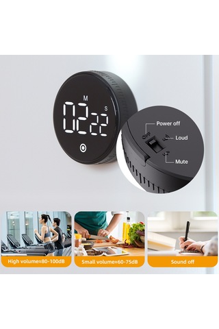 Dofolink F2 Manyetik Dönüşümlü Elektronik Zamanlayıcı: Mute/sesli, Geri/sayım, Öğrenci Alarmı, Dahili Pil, Açık Beyaz