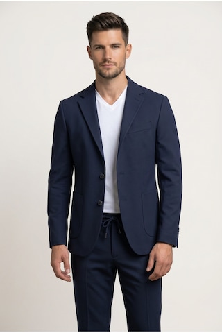 Atlasgiyim Erkek Slimfit Torba Cepli Jogger Pantolonlu Takım Elbise Lacivert