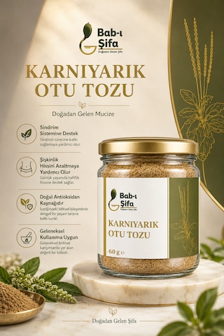 Bab-ı Şifa Karnıyarık Otu Tozu 60g Doğal Lif Kaynağı Katkısız & Saf