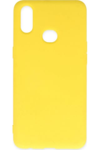 Newface Samsung Galaxy Uyumlu A10s Kılıf Nano İçi Kadife Silikon Semeglbl - 77 - Sarı