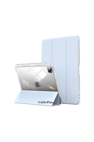 Apple Uyumlu iPad Pro 13inç M4 2024 Kılıf Kalem Bölmeli Akrilik Şeffaf Ayrılabilir Case A2925 A2926 A3007