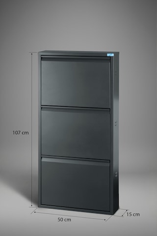 Metal Ayakkabılık 3 Lü Antrasit Ral 7016 Antrasit