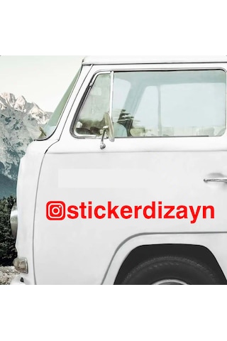 İnstagram Kişiye Özel Sosyal Medya Instagram Araba Oto Motosiklet Sticker 00926 15 Cm