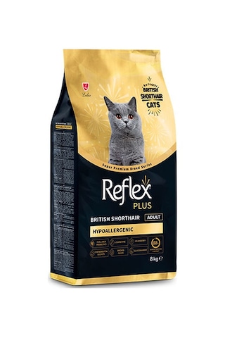 Reflex Plus Hypoallergenic British Shorthair Yetişkin Kedi Maması 8 KG