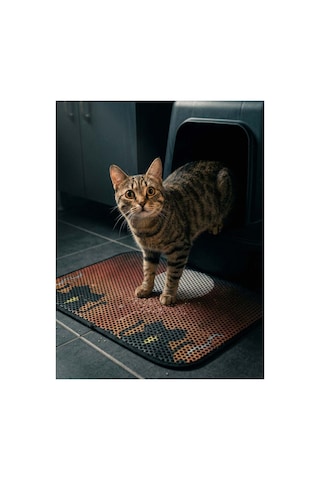 Kedi Elekli Tuvalet Önü Paspası Desenli Sunset - 582146124