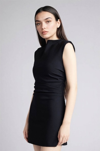 Defacto Bodycon Vücudu Saran Mini Elbise H0163ax26smnv245 Lacivert-nv245