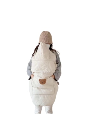 Bebek Arabası Gezi Rüzgar Geçirmez Battaniye - Beyaz