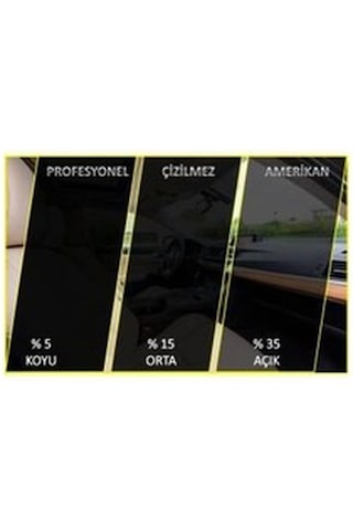 Cam Filmi Siyah Amerikan Çizilmez Koyu Ton 50 Cm X 10 Metre