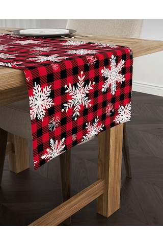 Yılbaşı Runner Örtüsü Newyear Yeniyıl Runner Christmas 40x140 Renkli