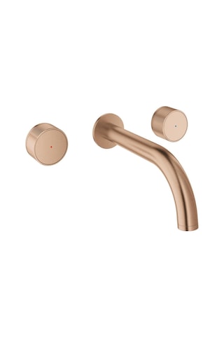 Grohe Atrio Private Collection 20589DL0 M Boyut Brushed Warm Sunset 3 Delikli Duvardan Lavabo Bataryası Bakır
