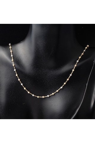 Top Altınlarla İşlenmiş Altın Zincir Kolye Klsmu14k15855