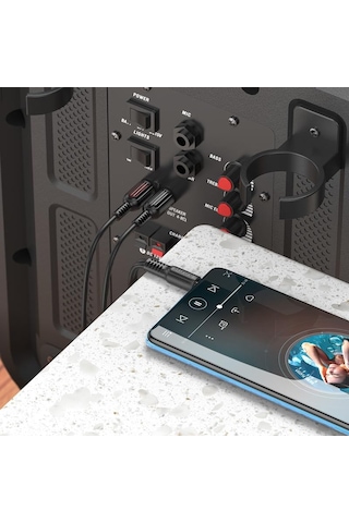 Kablo Aux Audio 3.5mm To Çift Rca Aux Standart Ses Kablosu 3.5mm Kulakık Çıkışlı Tablet Bilgisayar Telefon Ve Mp3