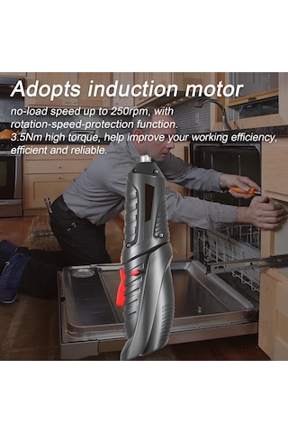 Aubyhe 3.6v Li-poly Akülü Somun Sıkma Makinesi - Çift Mod Düz/sünger , Led Işık, Usb Şarj, 3.5nm Tork, Siyah 6 Parça Seti