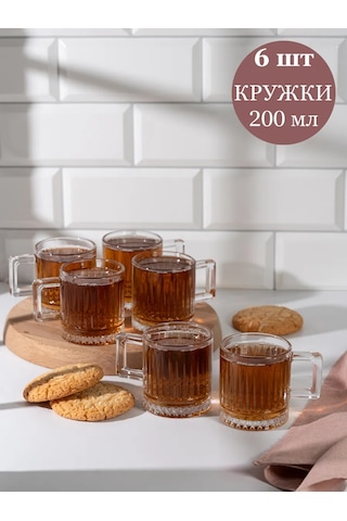 Purecrystal 6'lı Çay Ve Kahve Fincan Seti 420183410 Beyaz