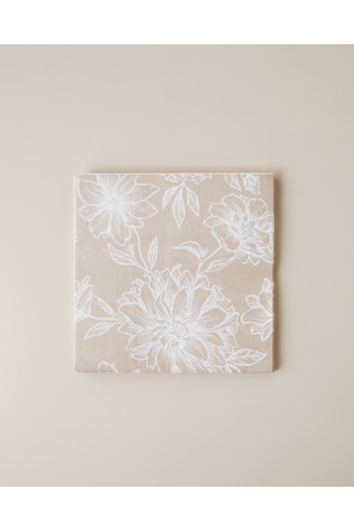 English Home Beige Blossom 20'li Kağıt Peçete 33x33 Cm Bej
