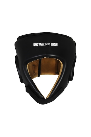 Dosmai Deri Yüz Korumalı Kick Boks Muay Thai Maç Kaskı Siya Ko371 Siyah