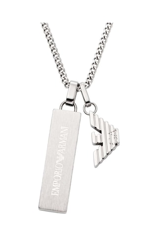 Emporio Armani Ajegs3306-040 Erkek Kolye Metalik Gri