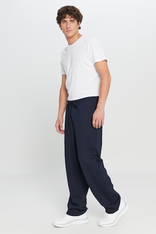 AC&Co / Altınyıldız Classics Erkek Lacı Pamuklu Baggy Fit Rahat Kesim Beli Bağlamalı Yan Cepli Örme Eşofman Altı Lacı