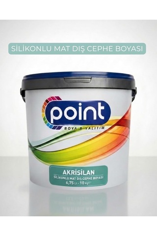Akrisilan - Silikonlu Mat Dış Cephe Boyası Beyaz, 10 Kg 0.2 L